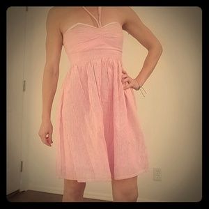 Southern Frock - Halter Seersucker Dress